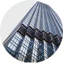 skyscraper 1 point perspective looking up from the ground